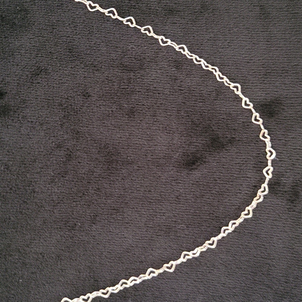 925 Sterling Silver Italy Heart Necklace